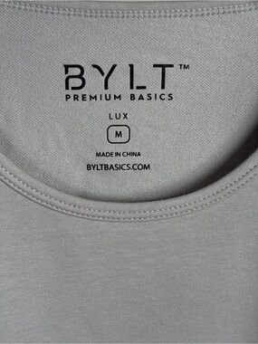 BYLT Basics Lux Crew Neck Tee - Light Gray